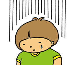 boy a little anxious. sticker #6583696