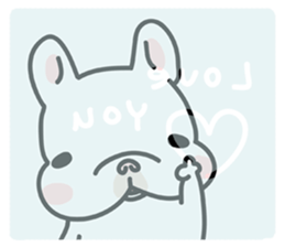 French Bulldog-White Bubble sticker #6583845