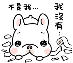 French Bulldog-White Bubble sticker #6583847