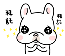 French Bulldog-White Bubble sticker #6583848