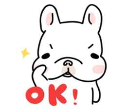 French Bulldog-White Bubble sticker #6583857