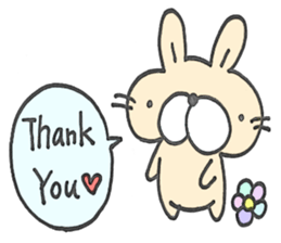 Plump rabbit is pretty. sticker #6584116