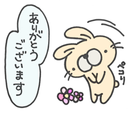 Plump rabbit is pretty. sticker #6584119