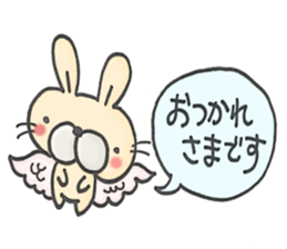 Plump rabbit is pretty. sticker #6584121