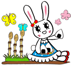 Kawaii cute useful rabbit usariel sticker #6585874