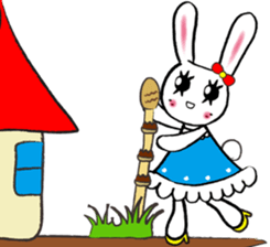 Kawaii cute useful rabbit usariel sticker #6585876