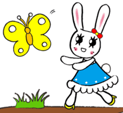 Kawaii cute useful rabbit usariel sticker #6585877