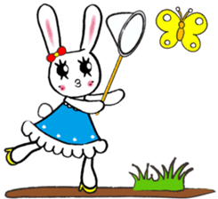 Kawaii cute useful rabbit usariel sticker #6585880