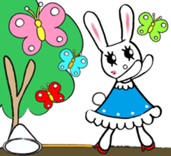 Kawaii cute useful rabbit usariel sticker #6585883