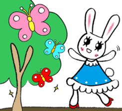 Kawaii cute useful rabbit usariel sticker #6585885