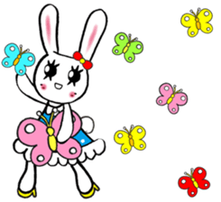 Kawaii cute useful rabbit usariel sticker #6585887