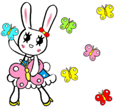 Kawaii cute useful rabbit usariel sticker #6585887