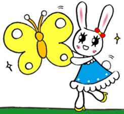 Kawaii cute useful rabbit usariel sticker #6585893