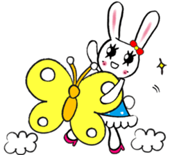 Kawaii cute useful rabbit usariel sticker #6585894