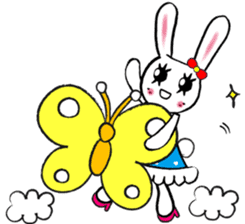 Kawaii cute useful rabbit usariel sticker #6585894