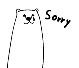 Shirokuma's bushy eyebrows sticker #6586745