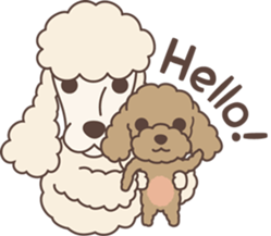 Big Poodle & Tiny Poodle sticker #6588304