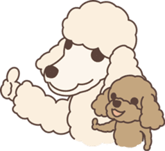 Big Poodle & Tiny Poodle sticker #6588308