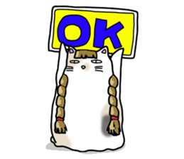 Fatty Mottled cat sticker #6588470