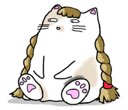 Fatty Mottled cat sticker #6588481