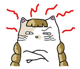 Fatty Mottled cat sticker #6588484