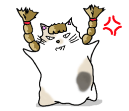 Fatty Mottled cat sticker #6588485