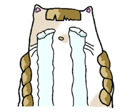 Fatty Mottled cat sticker #6588489