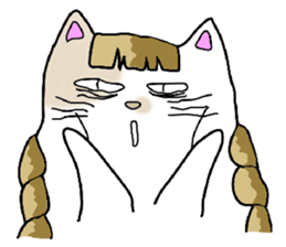 Fatty Mottled cat sticker #6588495