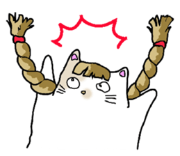 Fatty Mottled cat sticker #6588496