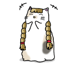 Fatty Mottled cat sticker #6588498