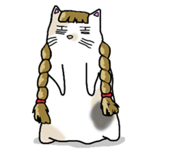 Fatty Mottled cat sticker #6588499