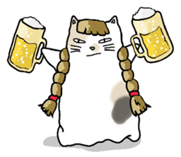 Fatty Mottled cat sticker #6588501