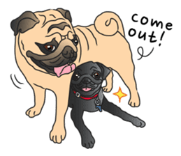 Garcon & Manzo - The Pug Bros sticker #6588833