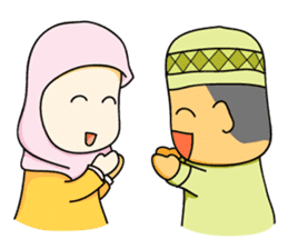 Boy and Girls Ramadhan moments sticker #6589640