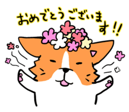 Corgi speaking Japanese sticker #6590256