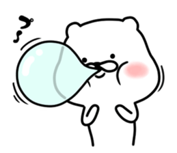 The white and cute bear - Annoying - sticker #6590517