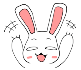 happy jocular rabbit sticker #6590986