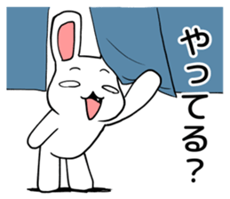 happy jocular rabbit sticker #6590996