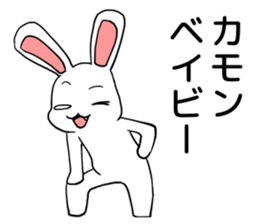 happy jocular rabbit sticker #6590999