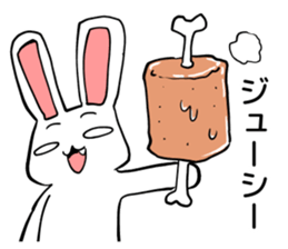 happy jocular rabbit sticker #6591021