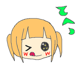 The girl who is a twin tail sticker #6592664