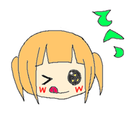 The girl who is a twin tail sticker #6592664