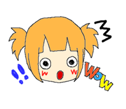 The girl who is a twin tail sticker #6592665