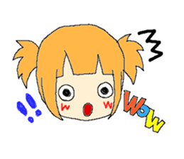 The girl who is a twin tail sticker #6592665