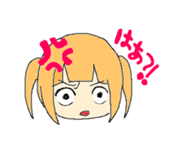 The girl who is a twin tail sticker #6592667