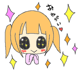 The girl who is a twin tail sticker #6592669