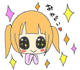 The girl who is a twin tail sticker #6592669