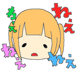 The girl who is a twin tail sticker #6592670