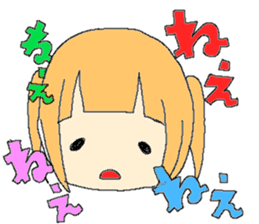 The girl who is a twin tail sticker #6592670