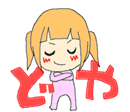 The girl who is a twin tail sticker #6592671